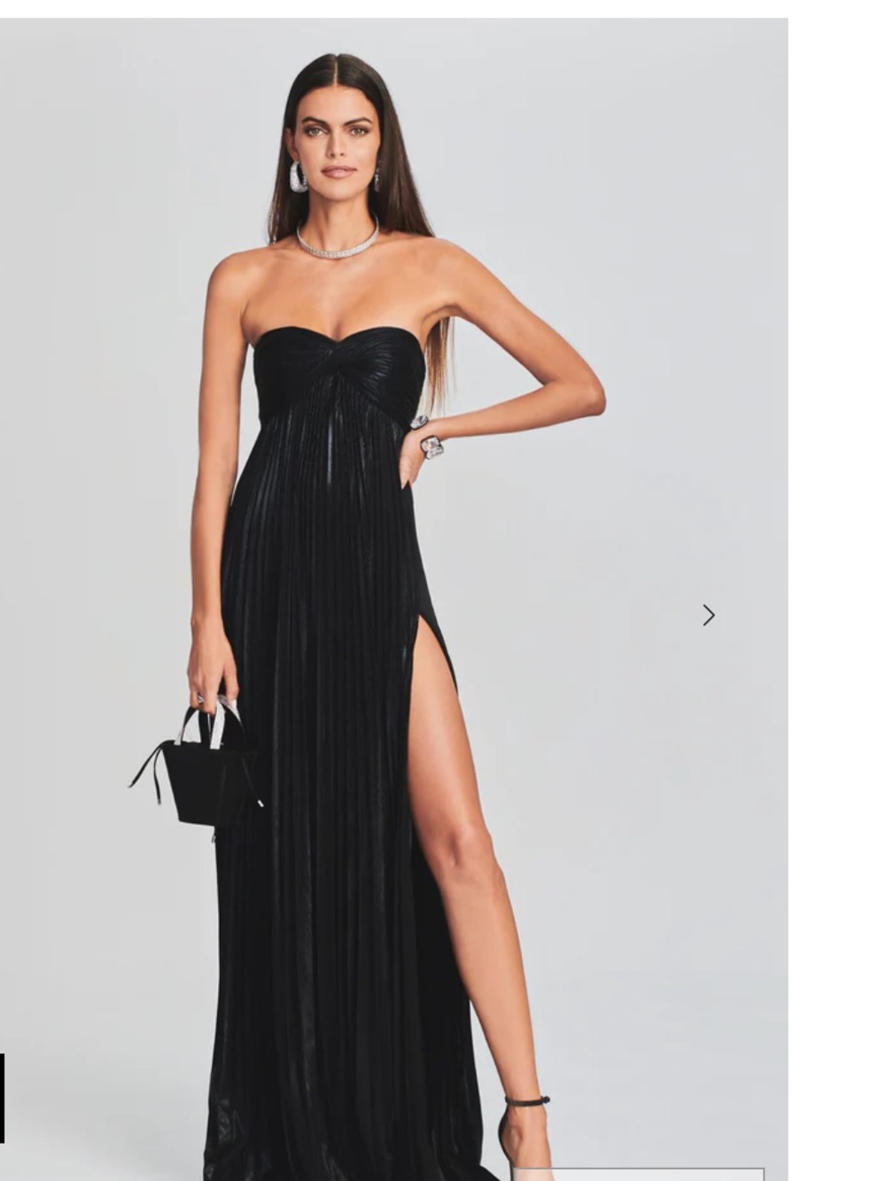 NWT Retroféte Zoa Black Lamé Strapless Dress Size S